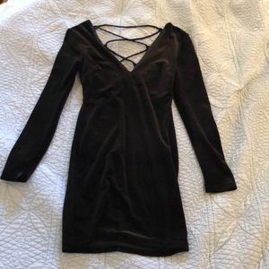 Black Velvet Bodycon Dress